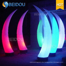 Dekoration Aufblasbare Kegel Elfenbein Tusk LED Säule Bogen Tube